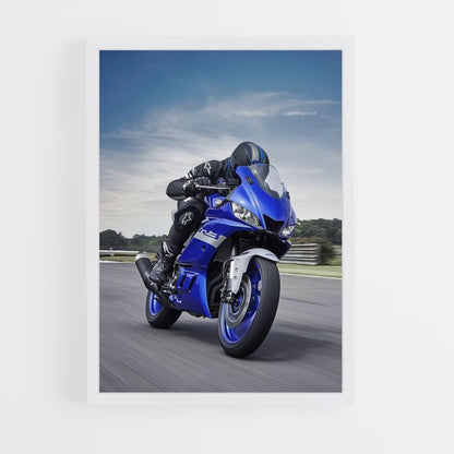 Affiche Yamaha Blauw