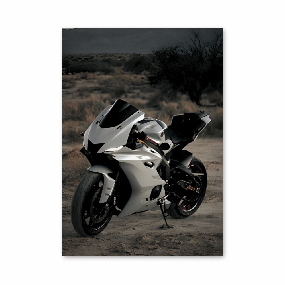 Witte Yamaha-poster