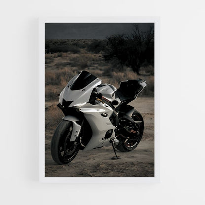 Witte Yamaha-poster