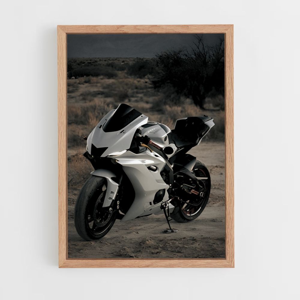 Witte Yamaha-poster