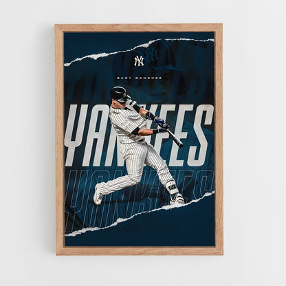 yankees-11 cadre Bois clair