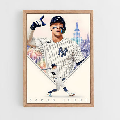yankees-9 cadre Bois clair