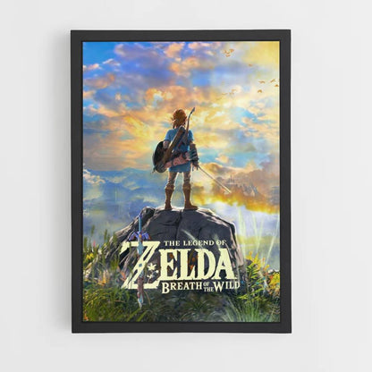 Poster Zelda hemelgeel blauw