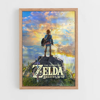 Poster Zelda hemelgeel blauw