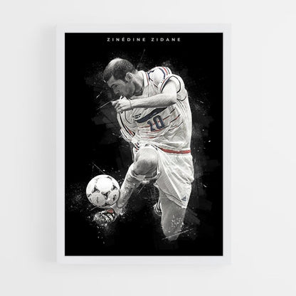 Poster Zinédine Zidane Ballon